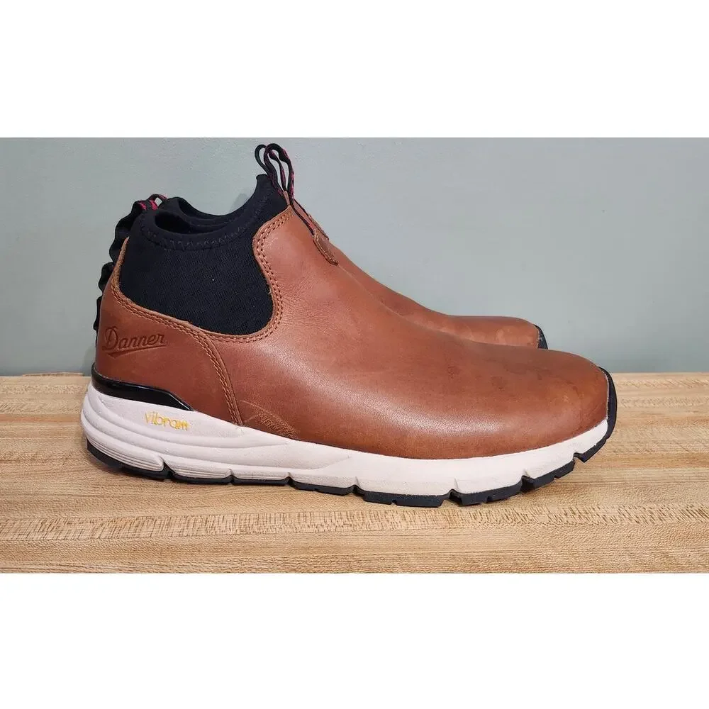 Danner Mountain 600 Chelsea Boots Men's 9.5 Saddle Tan Vibram Sole Leather